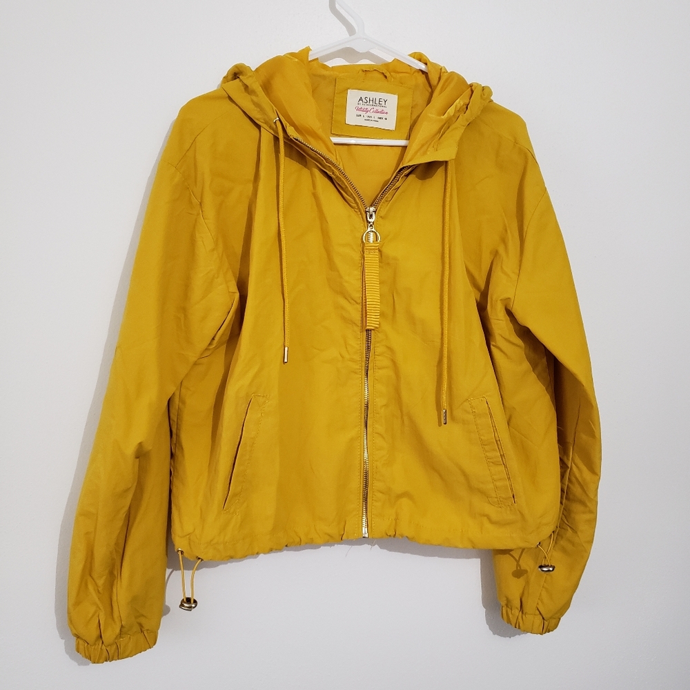 Mustard yellow windbreaker